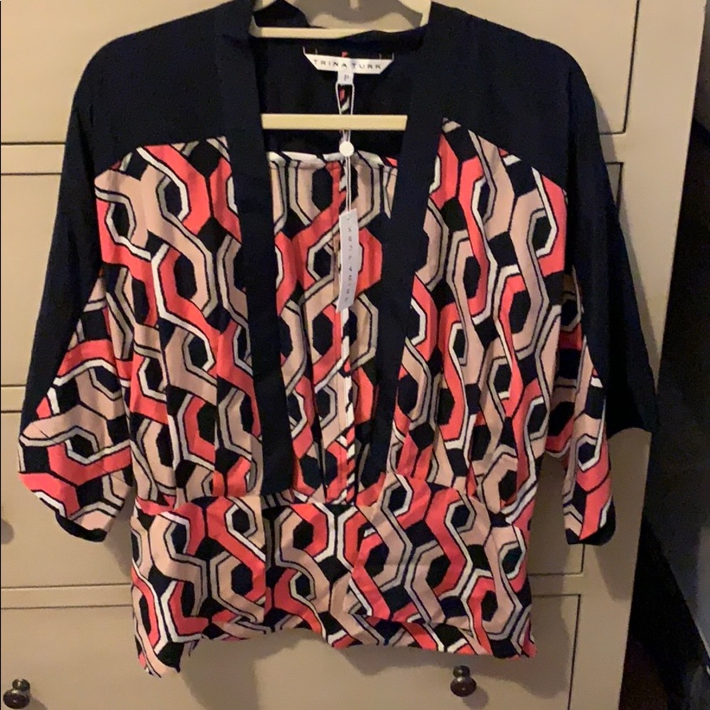 Trina Turk Evangelina Silk Kimono Jacket